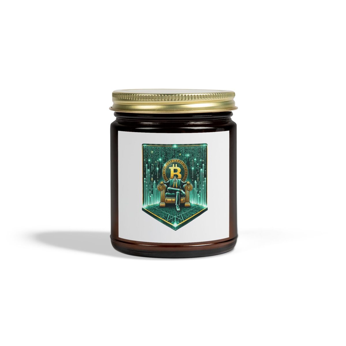 Bitcoin Matrix Scented Candles, Coconut Apricot Wax (4oz, 9oz) 4 - Image 5