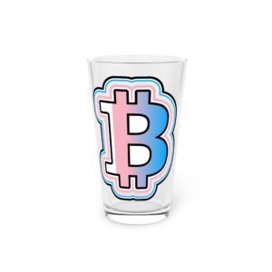 Bitcoin Pint Glass, 16oz