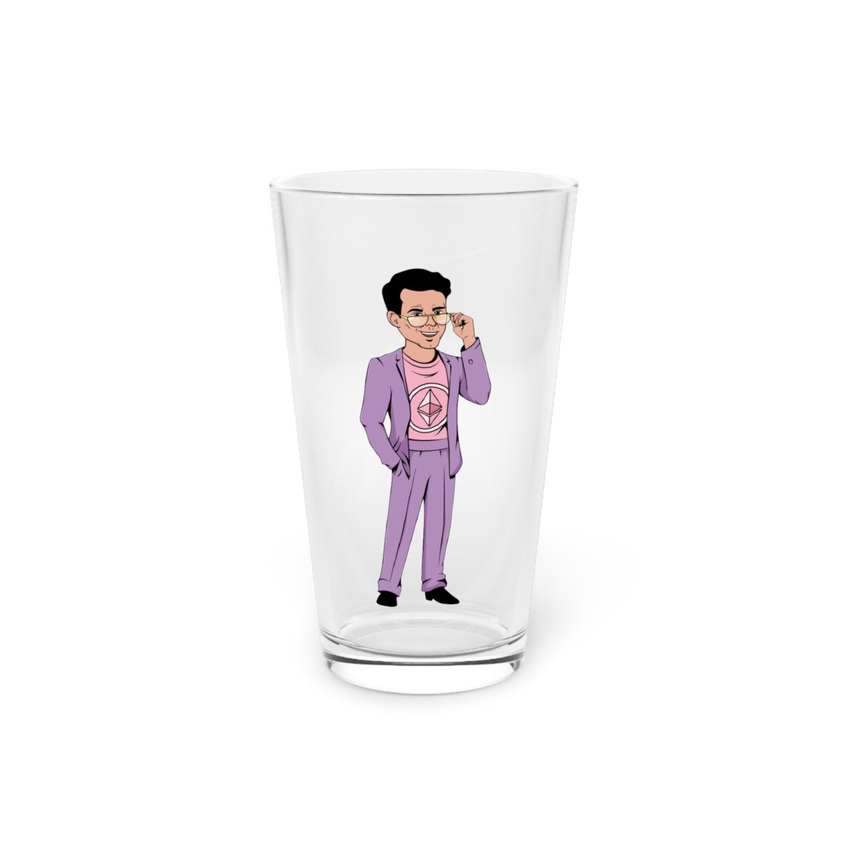 Ethereum Swaggy Himself Pint Glass, 16oz