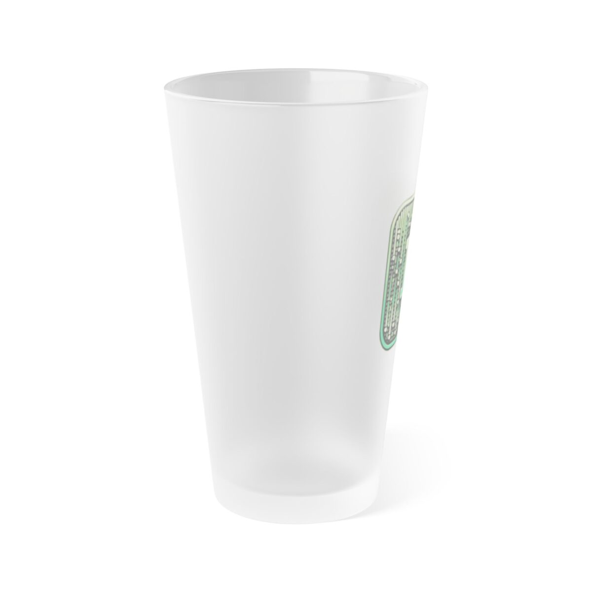 Bitcoin Matrix 1 Frosted Pint Glass, 16oz - Image 2