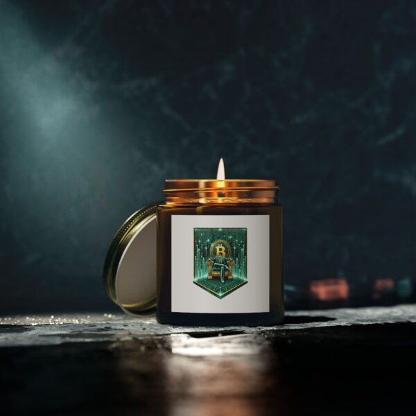 Bitcoin Matrix Scented Candles, Coconut Apricot Wax (4oz, 9oz) 4 - Image 4