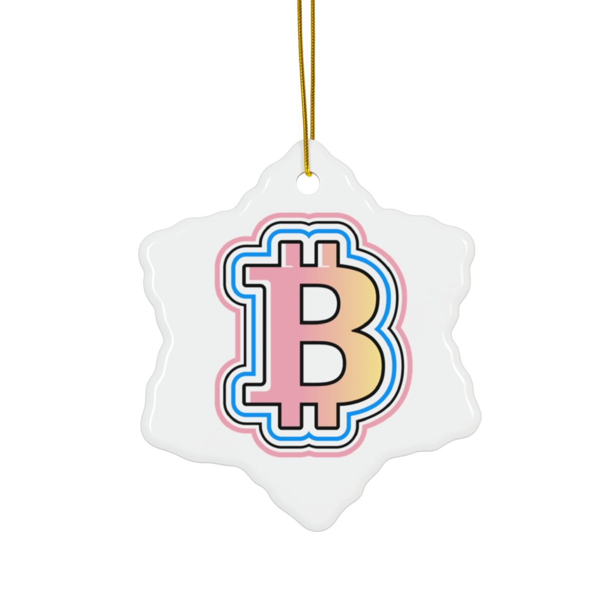 Bitcoin Ceramic Ornament, 4 Shapes - Image 10