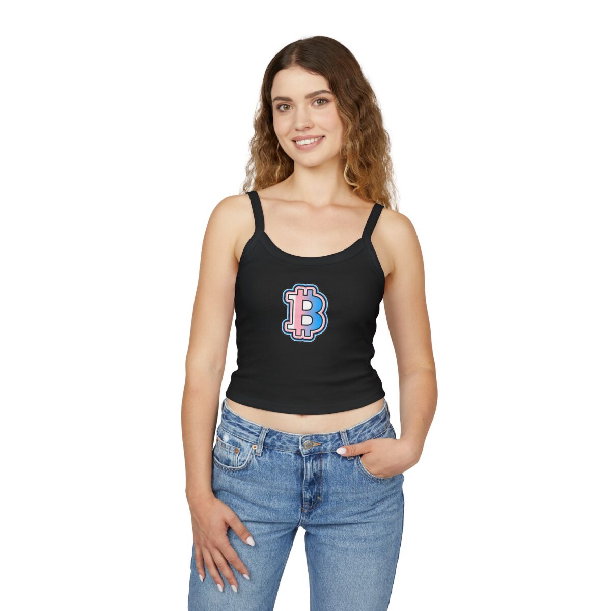 Bitcoin Women's Spaghetti Strap Tank Top - Image 7