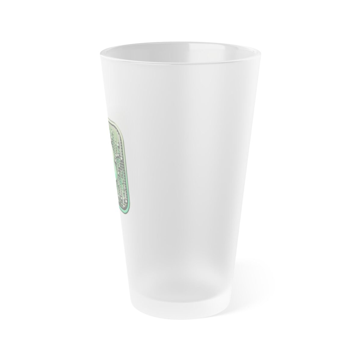Bitcoin Matrix 1 Frosted Pint Glass, 16oz - Image 3