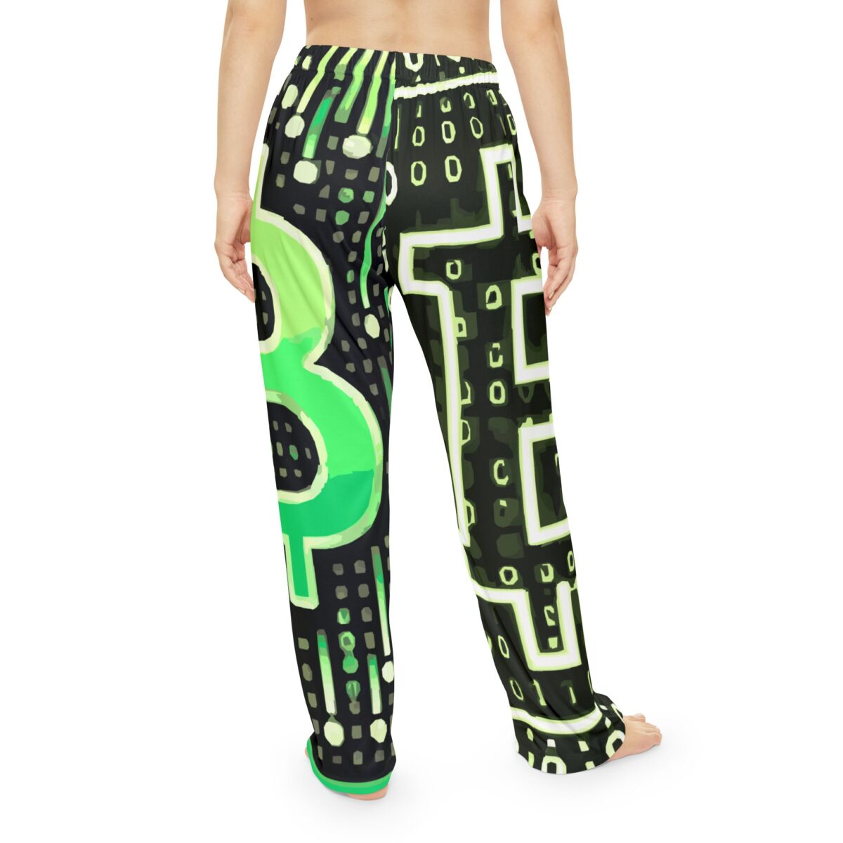 Bitcoin Matrix Women's Pajama Pants - Image 4