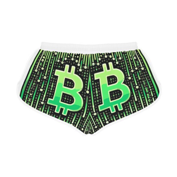 Bitcoin Matrix Women's Relaxed Shorts - Image 2