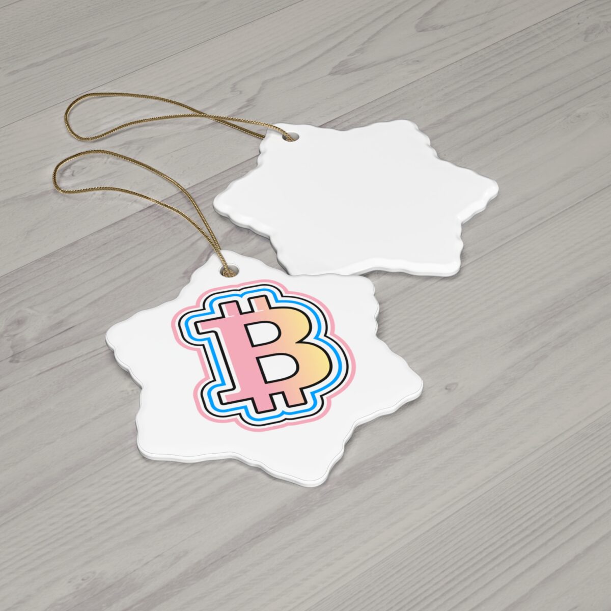 Bitcoin Ceramic Ornament, 4 Shapes - Image 11