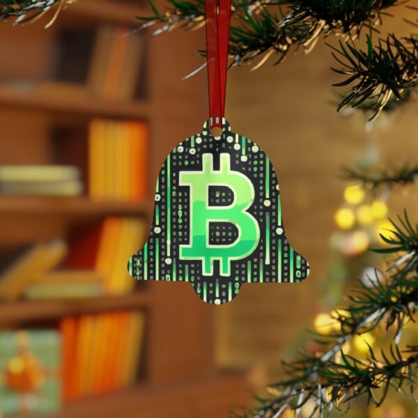 Ring the Bell Baby Bitcoin Matrix 1 Ornament - Image 4
