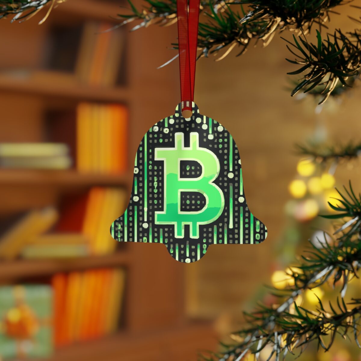 Ring the Bell Baby Bitcoin Matrix 1 Ornament - Image 4