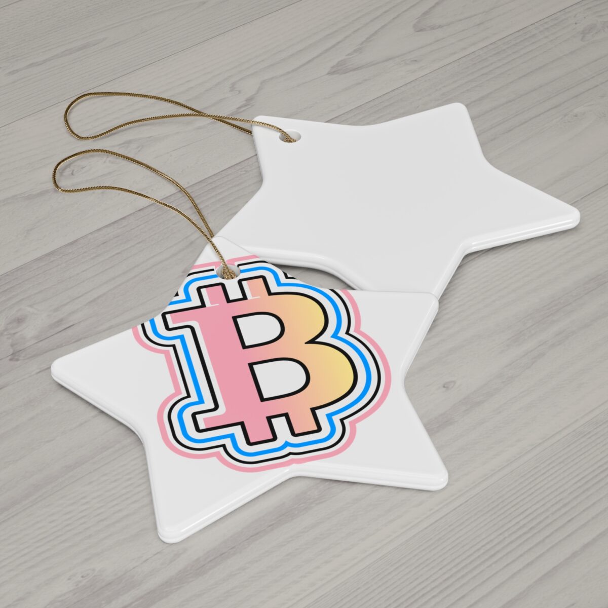 Bitcoin Ceramic Ornament, 4 Shapes - Image 5