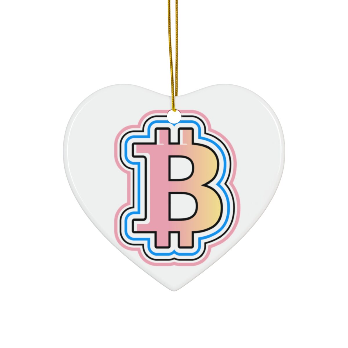 Bitcoin Ceramic Ornament, 4 Shapes - Image 7