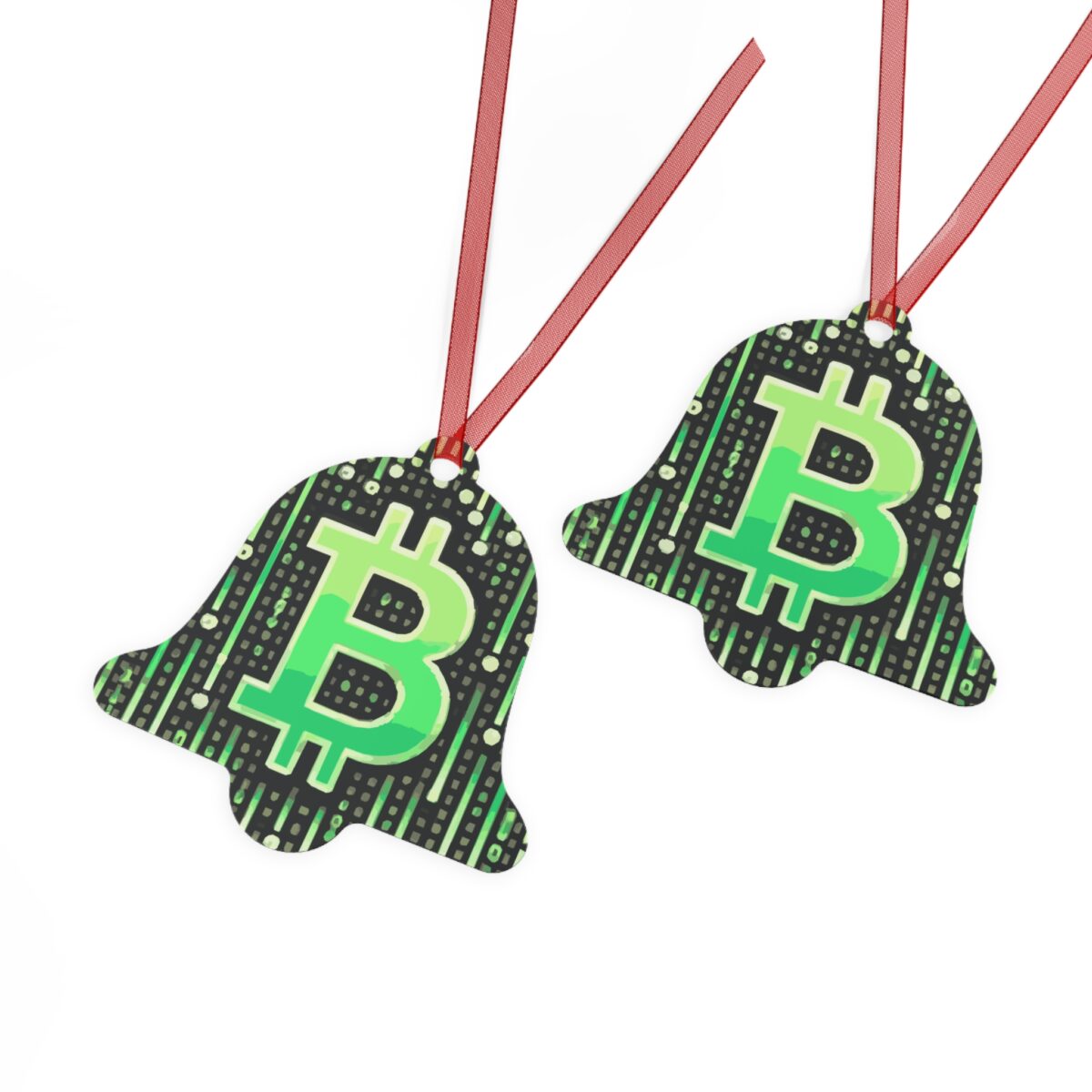 Ring the Bell Baby Bitcoin Matrix 1 Ornament - Image 3