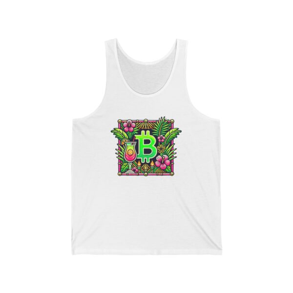Bitcoin Miami Unisex Jersey Tank 4 - Image 3