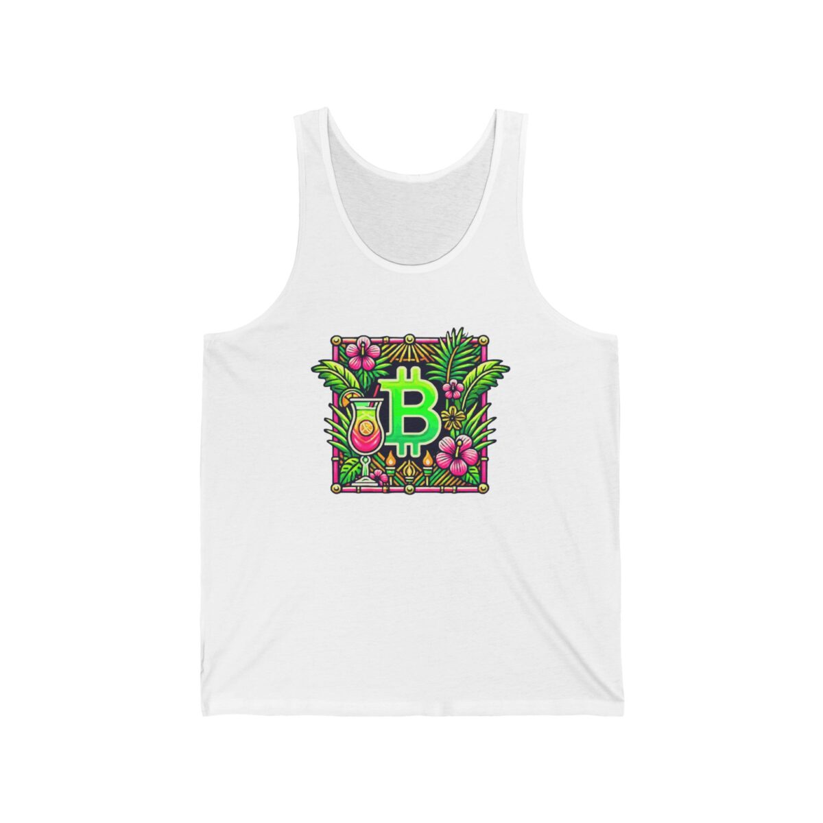 Bitcoin Miami Unisex Jersey Tank 4 - Image 3