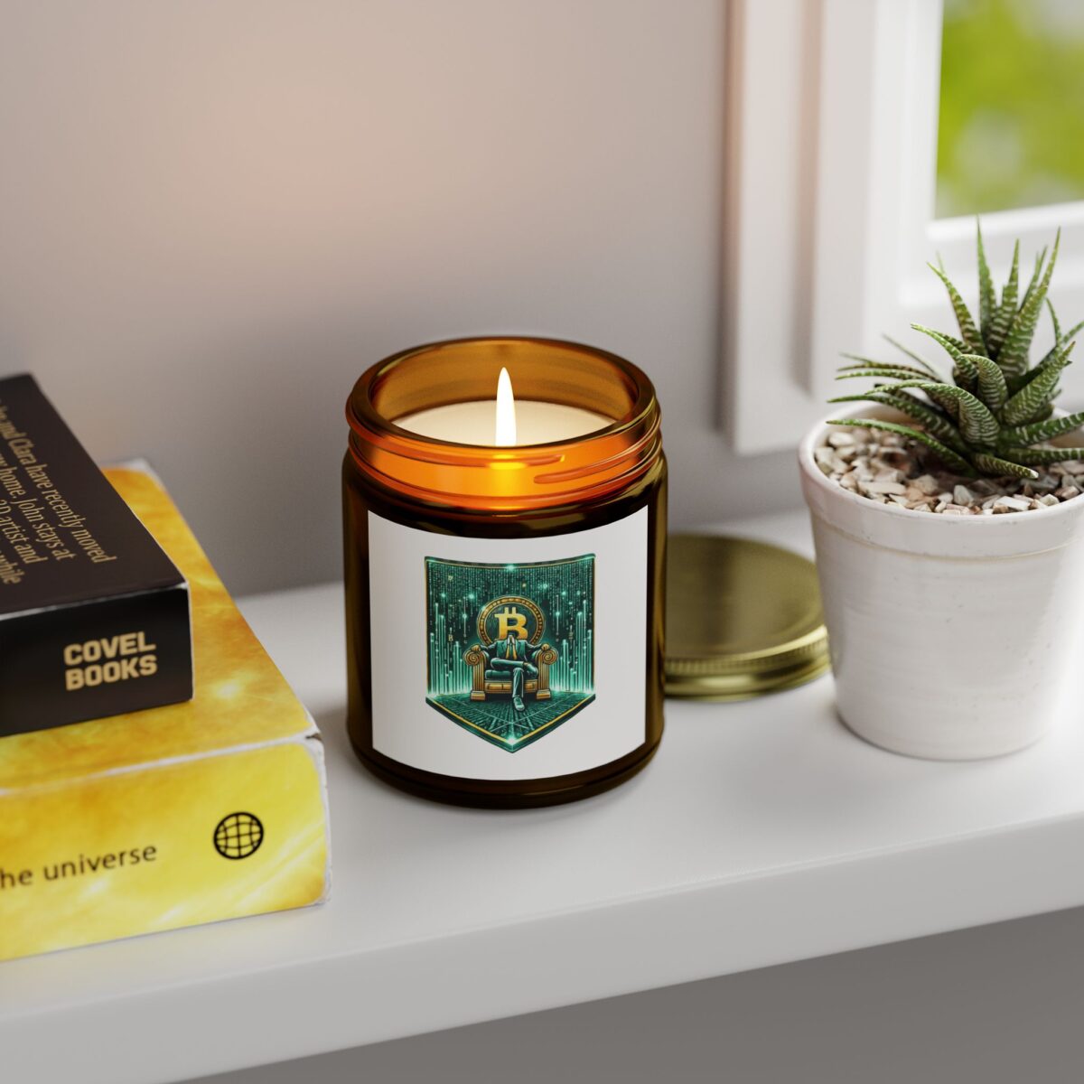 Bitcoin Matrix Scented Candles, Coconut Apricot Wax (4oz, 9oz) 4 - Image 7