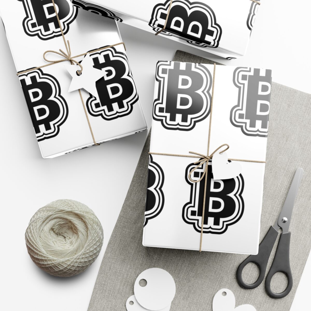 Black & White Bitcoin Wrapping Paper โ Minimalist Crypto Gift Wrap - Image 14