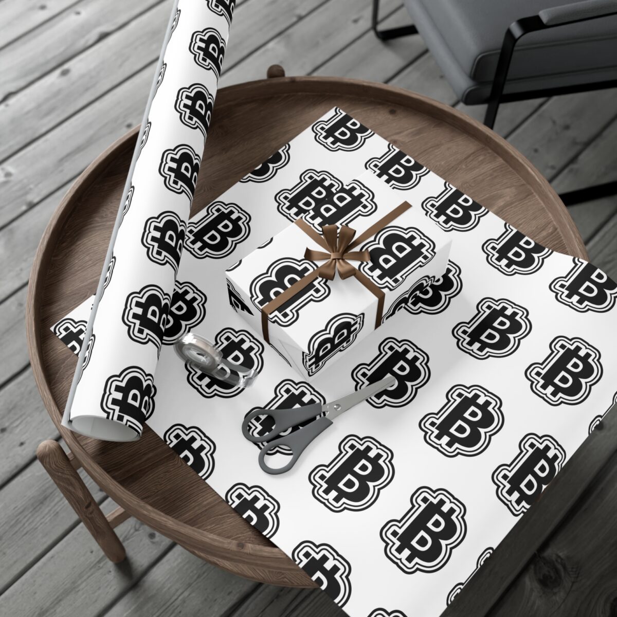 Black & White Bitcoin Wrapping Paper โ Minimalist Crypto Gift Wrap - Image 19