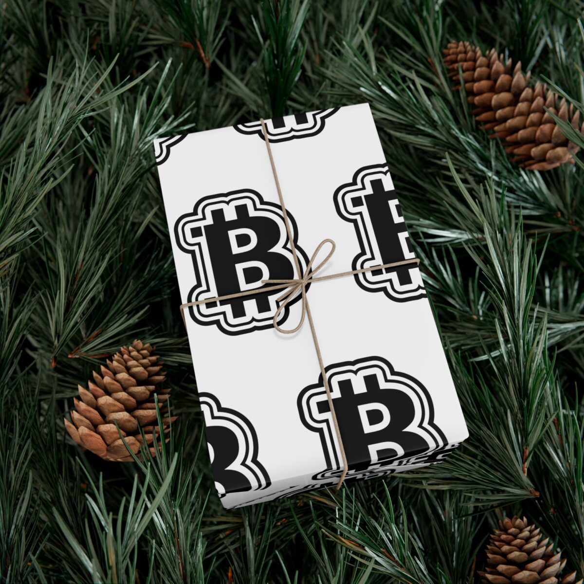 Black & White Bitcoin Wrapping Paper โ Minimalist Crypto Gift Wrap - Image 8