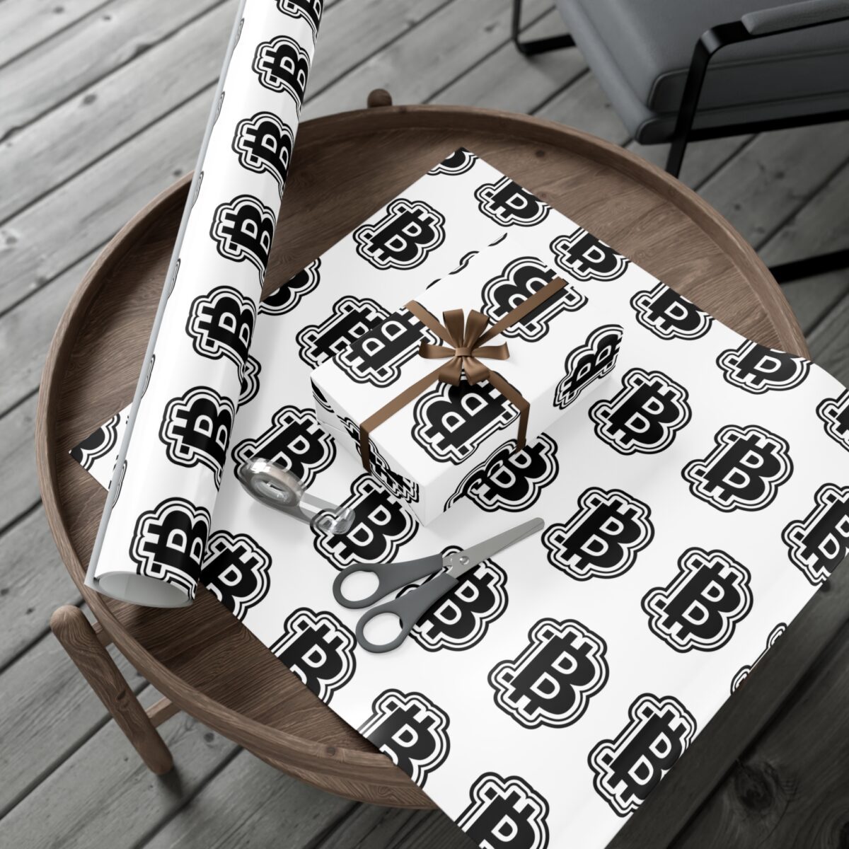Black & White Bitcoin Wrapping Paper โ Minimalist Crypto Gift Wrap - Image 15