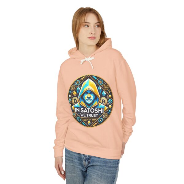 Satoshi Bitcoin Hoody 1 Unisex Lightweight Hooded Sweatshirt - Image 23