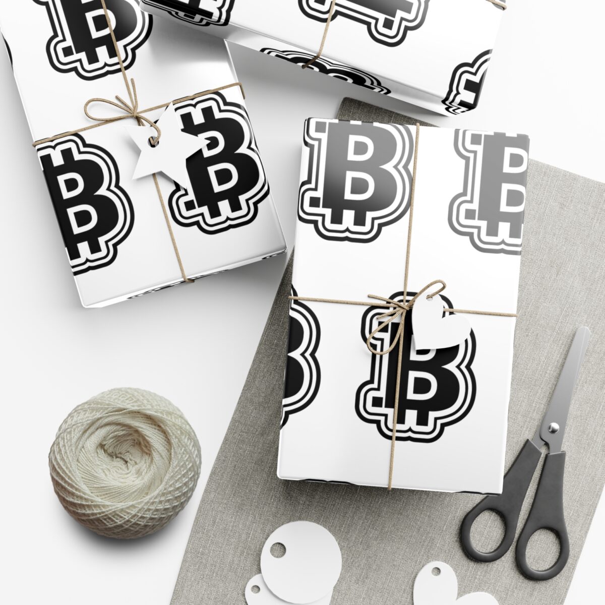 Black & White Bitcoin Wrapping Paper โ Minimalist Crypto Gift Wrap - Image 22