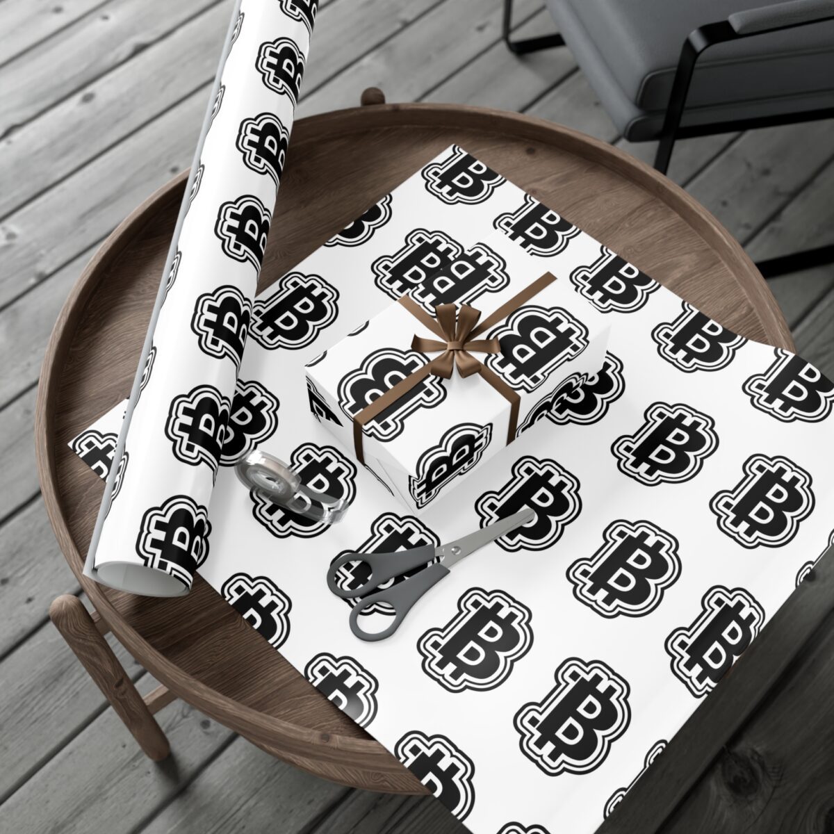 Black & White Bitcoin Wrapping Paper โ Minimalist Crypto Gift Wrap - Image 23