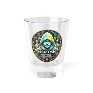 Satoshi Bitcoin 1 Shot Glass, 1.5oz