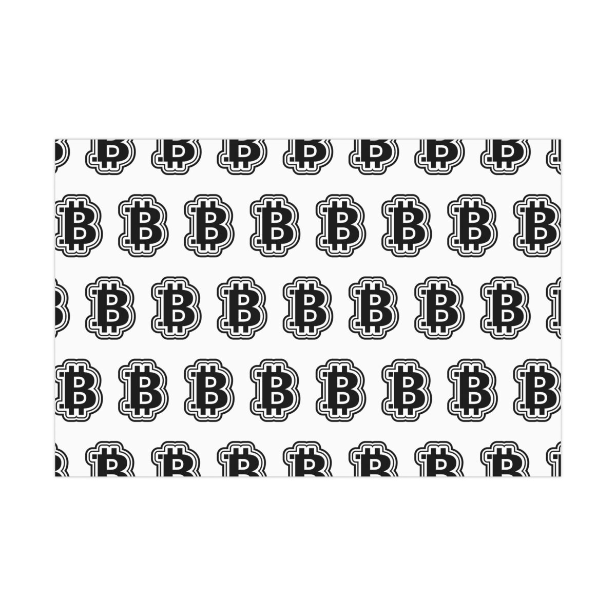 Black & White Bitcoin Wrapping Paper โ Minimalist Crypto Gift Wrap - Image 2