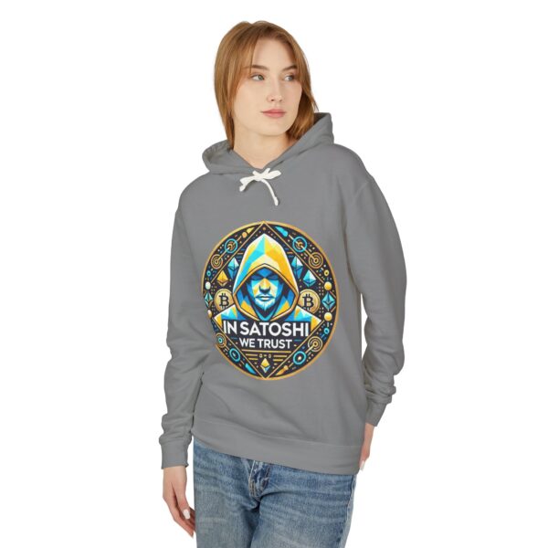 Satoshi Bitcoin Hoody 1 Unisex Lightweight Hooded Sweatshirt - Image 31