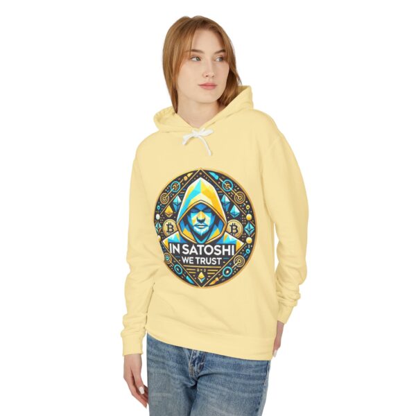 Satoshi Bitcoin Hoody 1 Unisex Lightweight Hooded Sweatshirt - Image 3