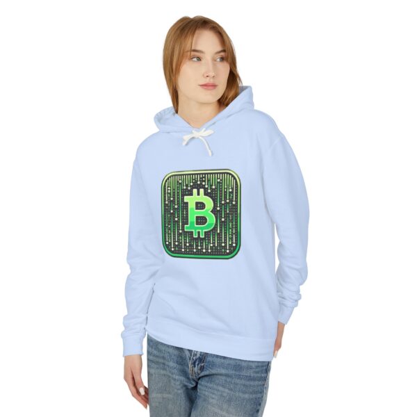 Bitcoin Matrix Hoody 1 Unisex Lightweight Hooded Sweatshirt - Image 15