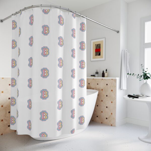 Swaggy Bitcoin Shower Curtain - Image 4