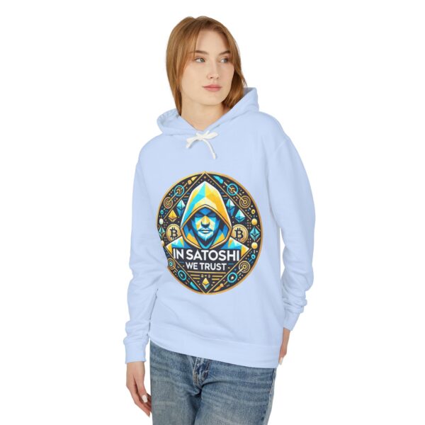Satoshi Bitcoin Hoody 1 Unisex Lightweight Hooded Sweatshirt - Image 15
