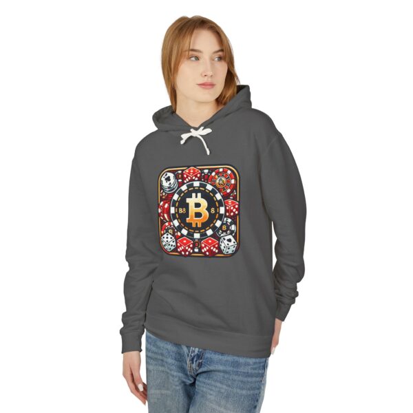 Bitcoin Vegas Hoody 2 Unisex Lightweight Hooded Sweatshirt - Image 3