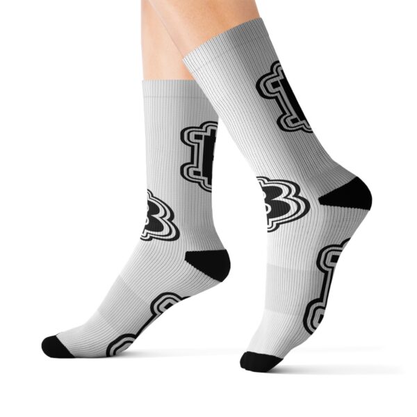 Black & White Bitcoin Socks