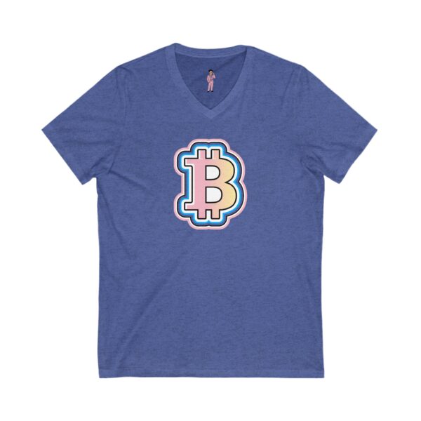 Swaggy Bitcoin V-Neck Tee -  Unisex - Choose Favorite Color - Image 13