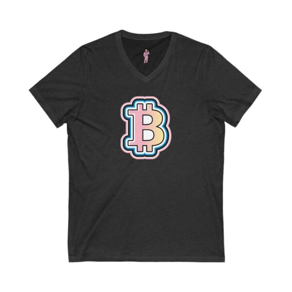Swaggy Bitcoin V-Neck Tee -  Unisex - Choose Favorite Color - Image 17