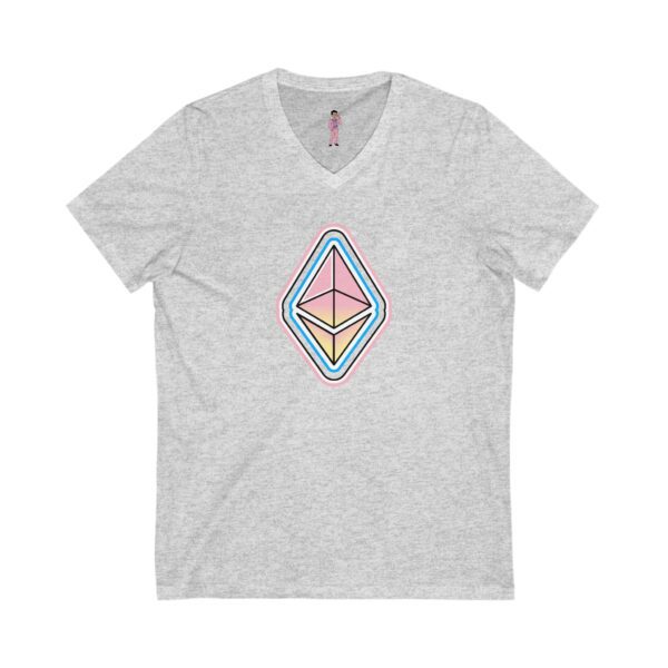 Swaggy Ethereum V-Neck Tee -  Unisex - Choose Favorite Color - Image 7