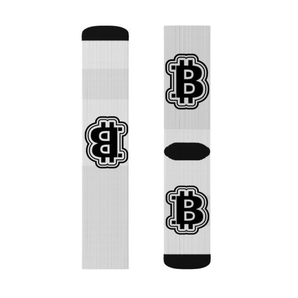Black & White Bitcoin Socks - Image 7