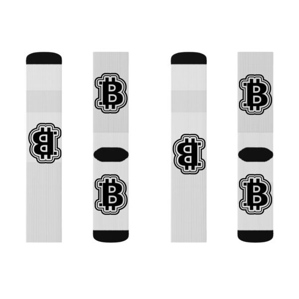 Black & White Bitcoin Socks - Image 2