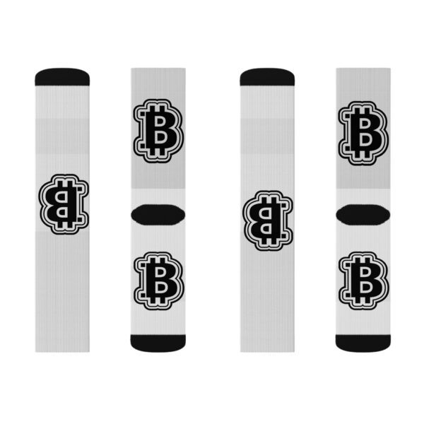 Black & White Bitcoin Socks - Image 6