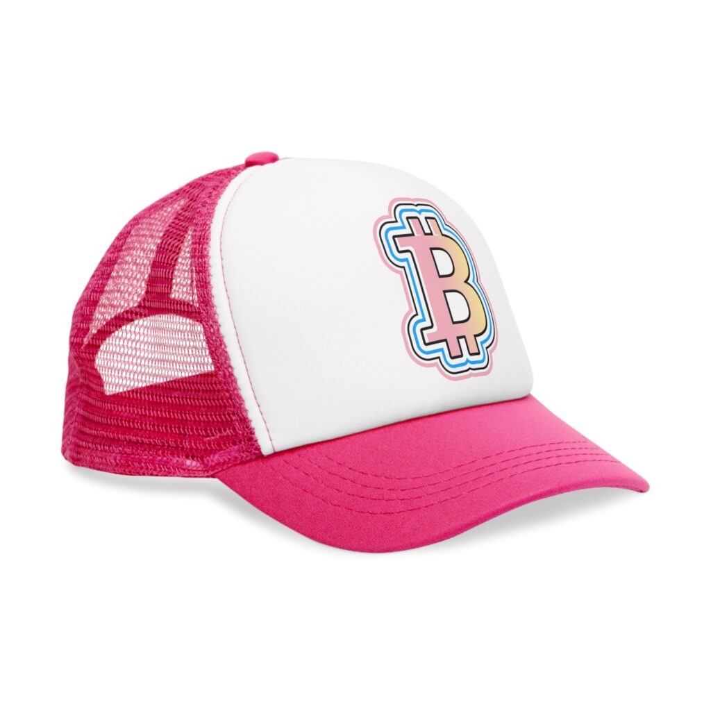 Bitcoin Trucker Hat Magenta