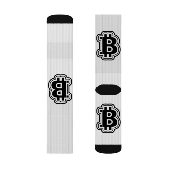 Black & White Bitcoin Socks - Image 4