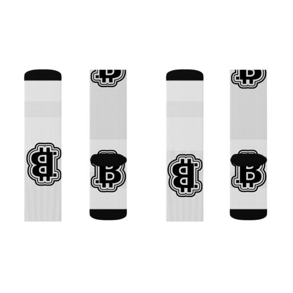 Black & White Bitcoin Socks - Image 10