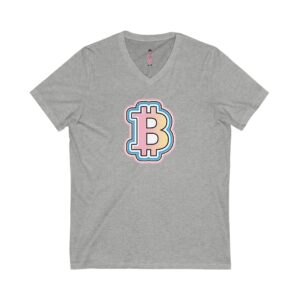 Swaggy Bitcoin V-Neck Tee -  Unisex - Choose Favorite Color