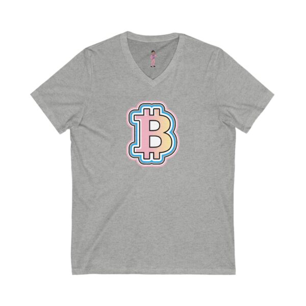 Swaggy Bitcoin V-Neck Tee -  Unisex - Choose Favorite Color