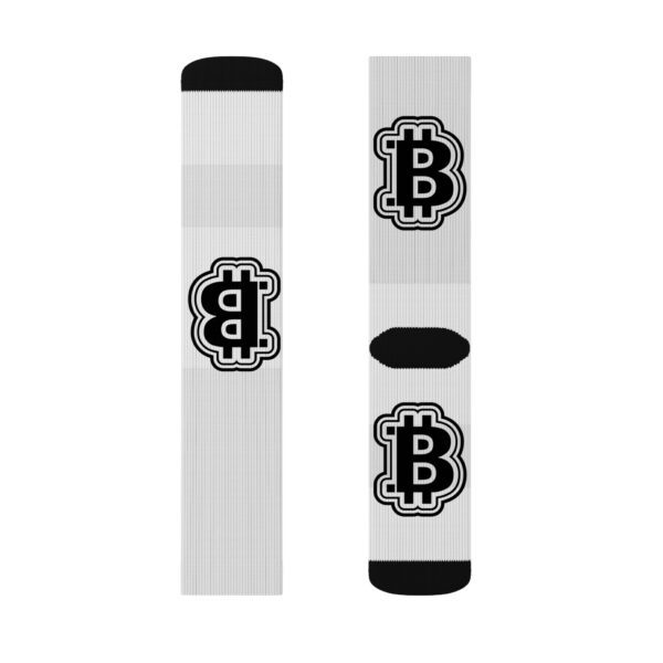 Black & White Bitcoin Socks - Image 3