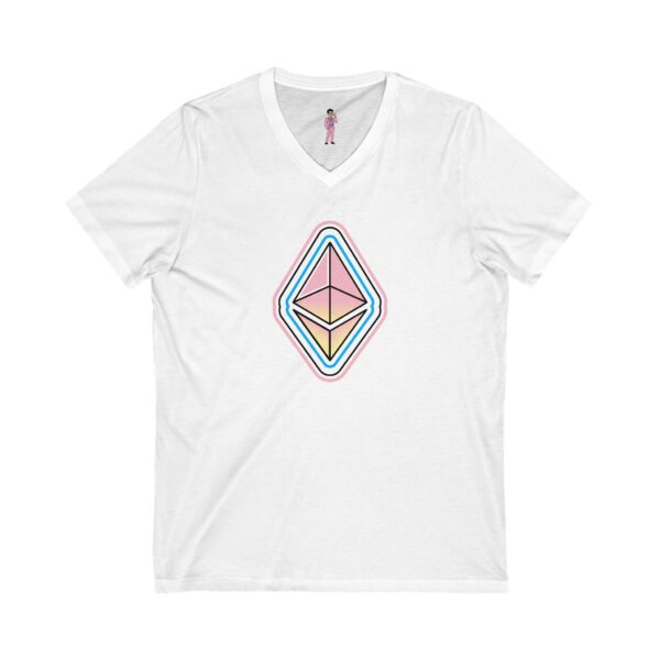 Swaggy Ethereum V-Neck Tee -  Unisex - Choose Favorite Color - Image 5