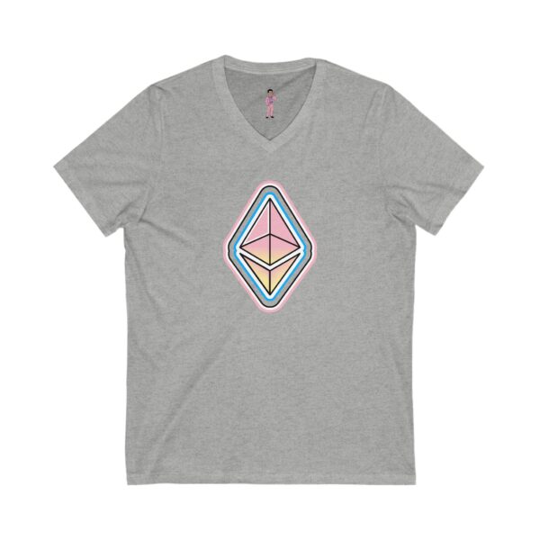 Swaggy Ethereum V-Neck Tee -  Unisex - Choose Favorite Color - Image 3