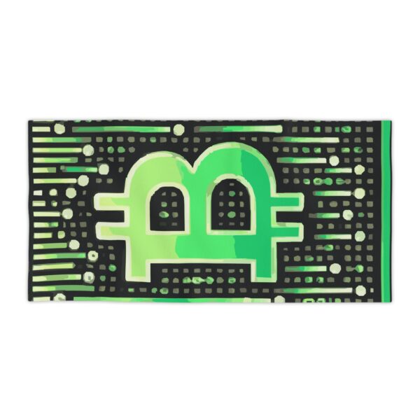 Big Matrix Bitcoin Beach Towels - Image 2